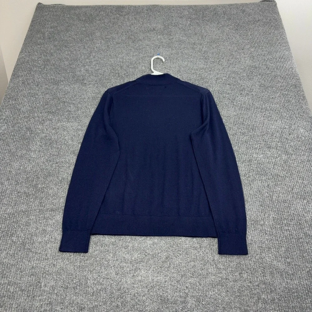 Banana Republic Sweater Mens XS Navy‎ Blue 100% Merino Wool Mock Neck Classic